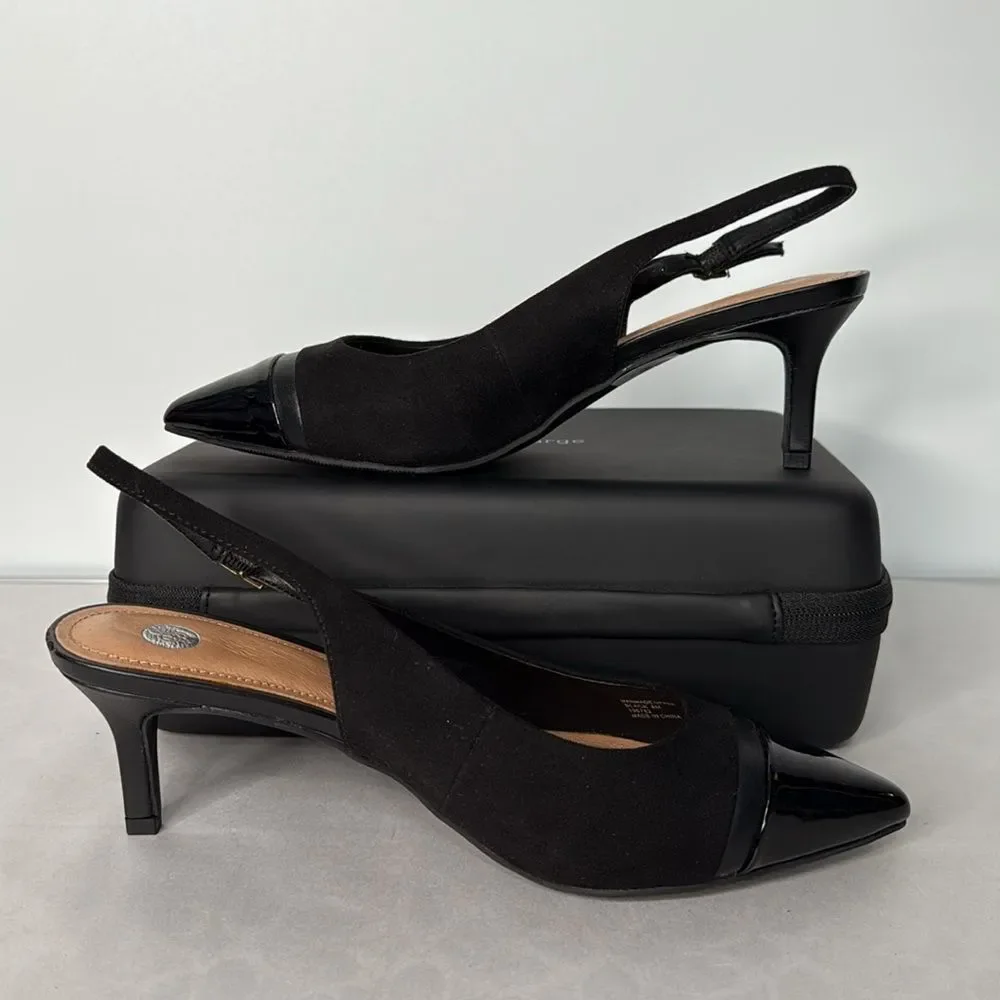 Dressbarn Pam Black Slingback Pumps Size 8